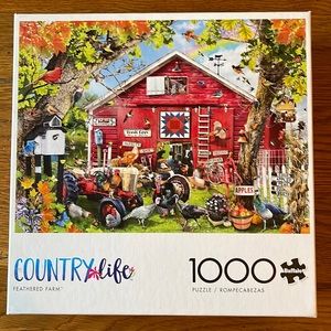 Buffalo Games 1,000 piece puzzle Country Life Feathered Farm